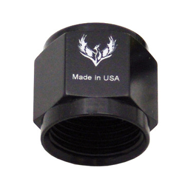 PI-AO-629-6   -6 AN Black Hard Anodized Cap